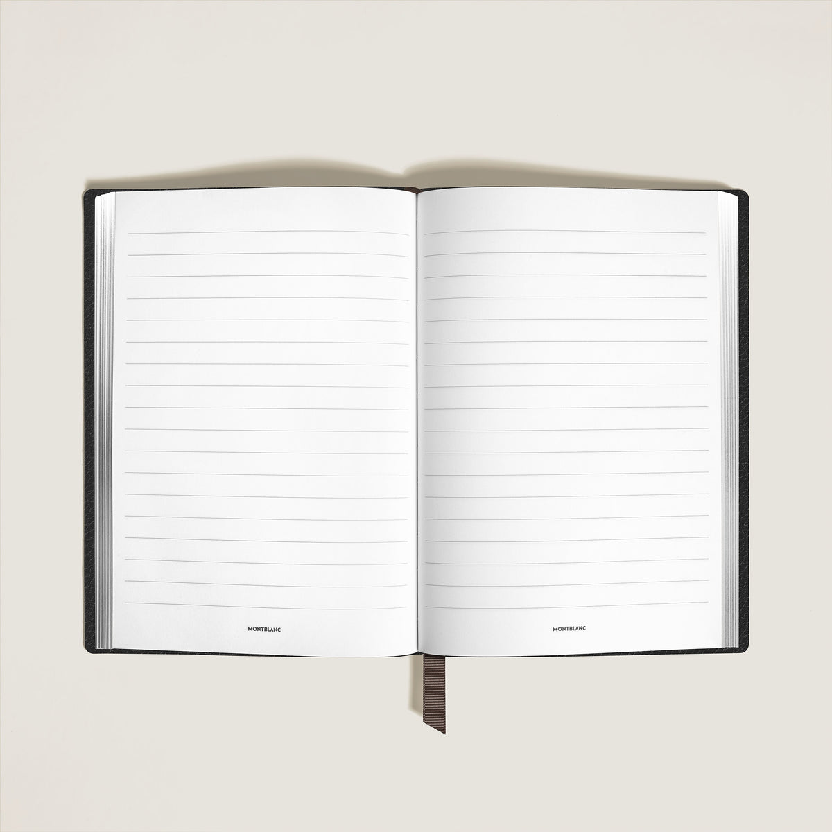 Montblanc Quaderno Medio in Pelle con Grana, Pagine a Righe – vista 2