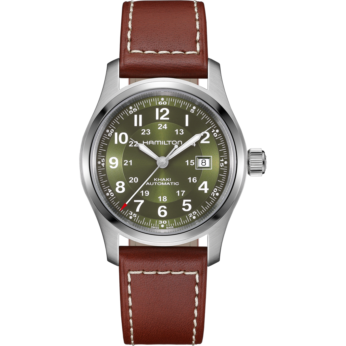 Hamilton Khaki Field Auto 42mm H70605560 quadrante verde khaki