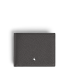 Montblanc Portafoglio 6 Tasche in Pelle con Grana