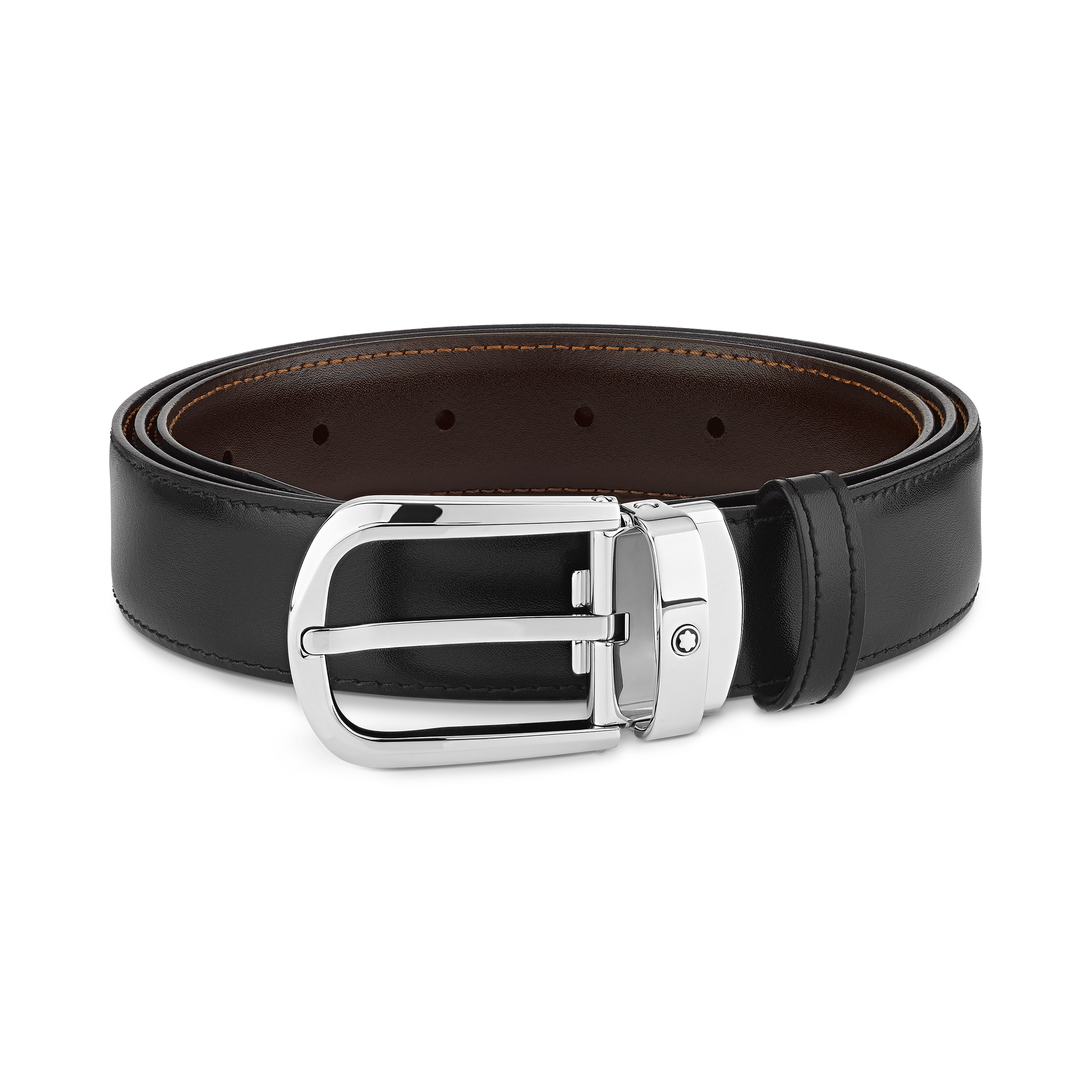 Cintura Reversibile Horseshoe 30 mm in Pelle