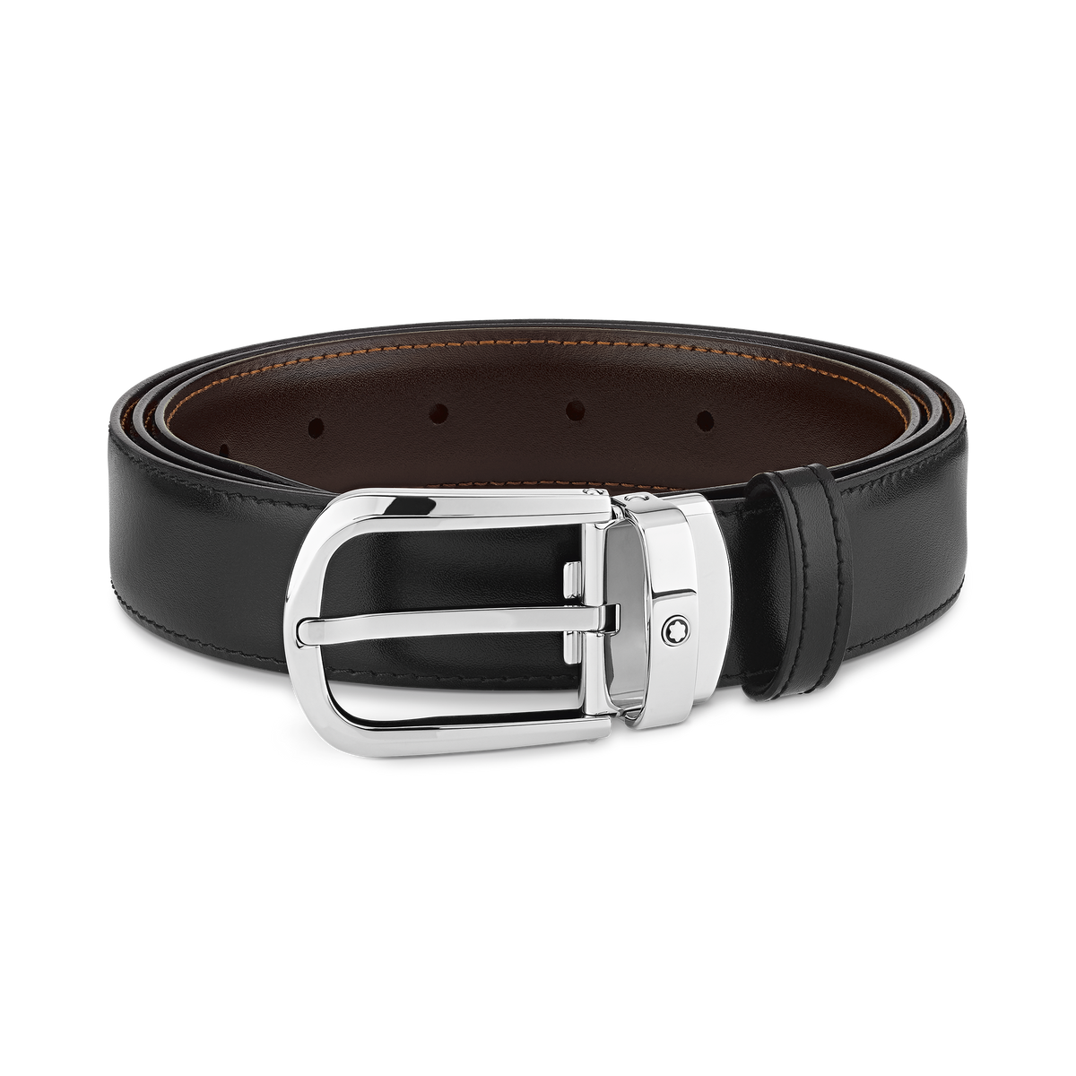 Montblanc Cintura Reversibile Horseshoe 30 mm in Pelle