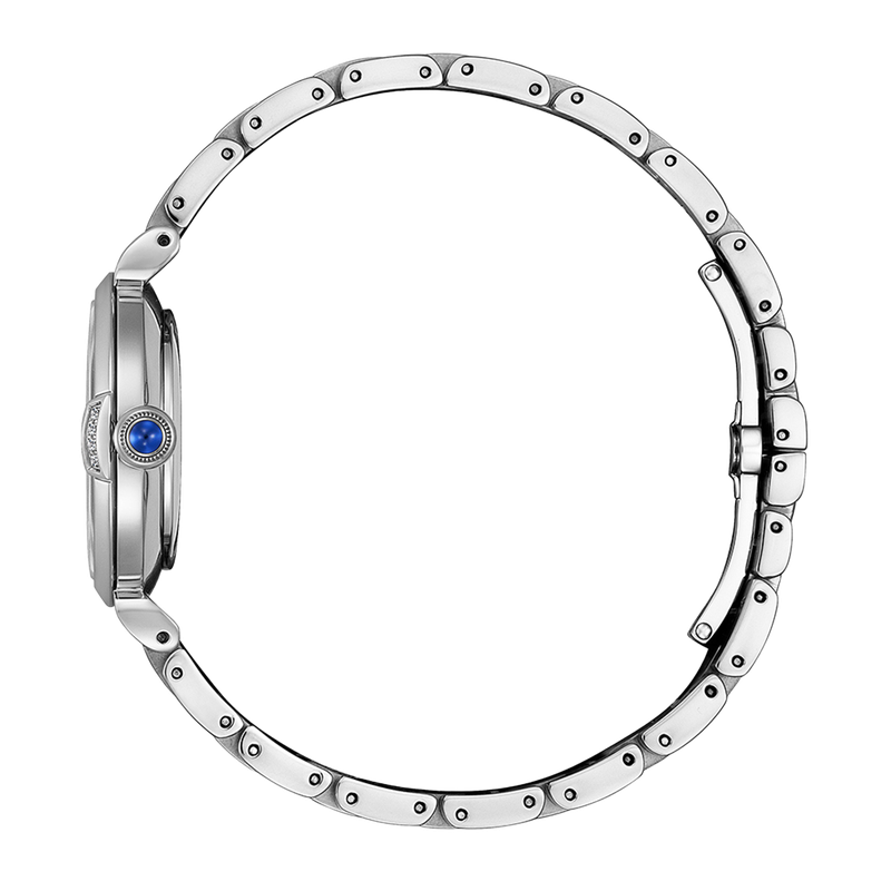 Citizen EM1060-87Y Lady Maybell vista laterale con cabochon blu