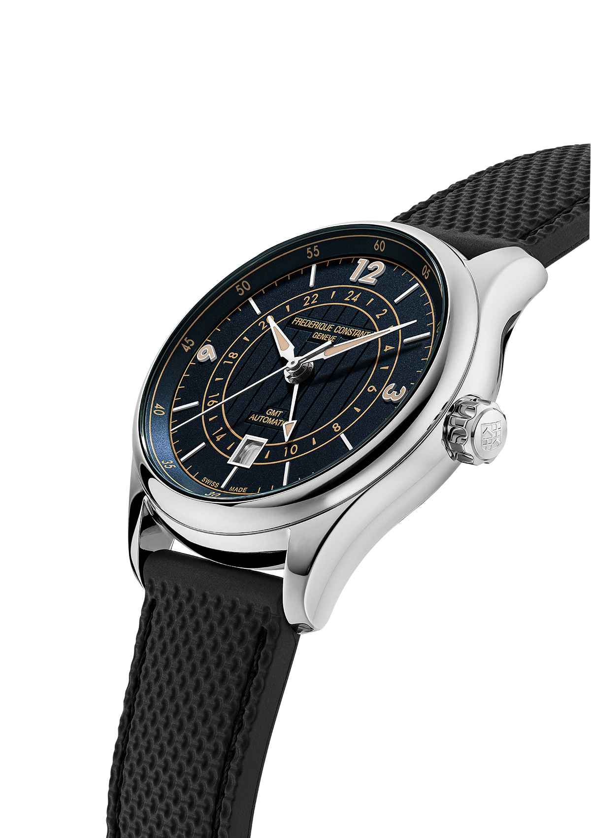 Frederique Constant Classics Runabout Automatic GMT FC-350RN5B6 vista laterale