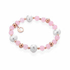 Bracciale Lelune Glamour in argento con perle e giada