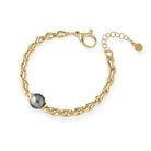 Bracciale Lelune Glamour in argento rosè con perla Tahiti