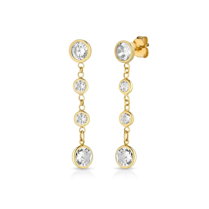 Orecchini LeLune Glamour in argento giallo con zirconi