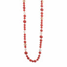 Collana Lelune Glamour in pasta di corallo con argento rosa e perle d'acqua dolce