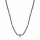 Collana Lelune Glamour in pietre naturali con perla Tahiti ed argento rosato
