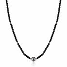 Collana Lelune Glamour in pietre naturali con perla Tahiti e argento bianco