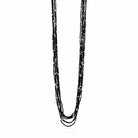 Collana Lelune Glamour con spinello nero, perle d'acqua dolce e AG925 rosa