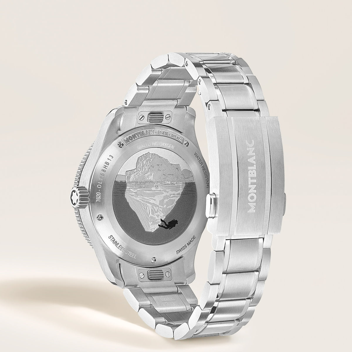 Montblanc Iced Sea Automatic Date 0 Oxygen MB134024 fondello