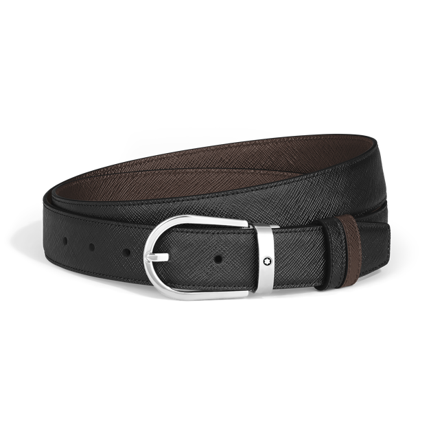 Cintura Reversibile A Ferro di Cavallo in Pelle Sartorial