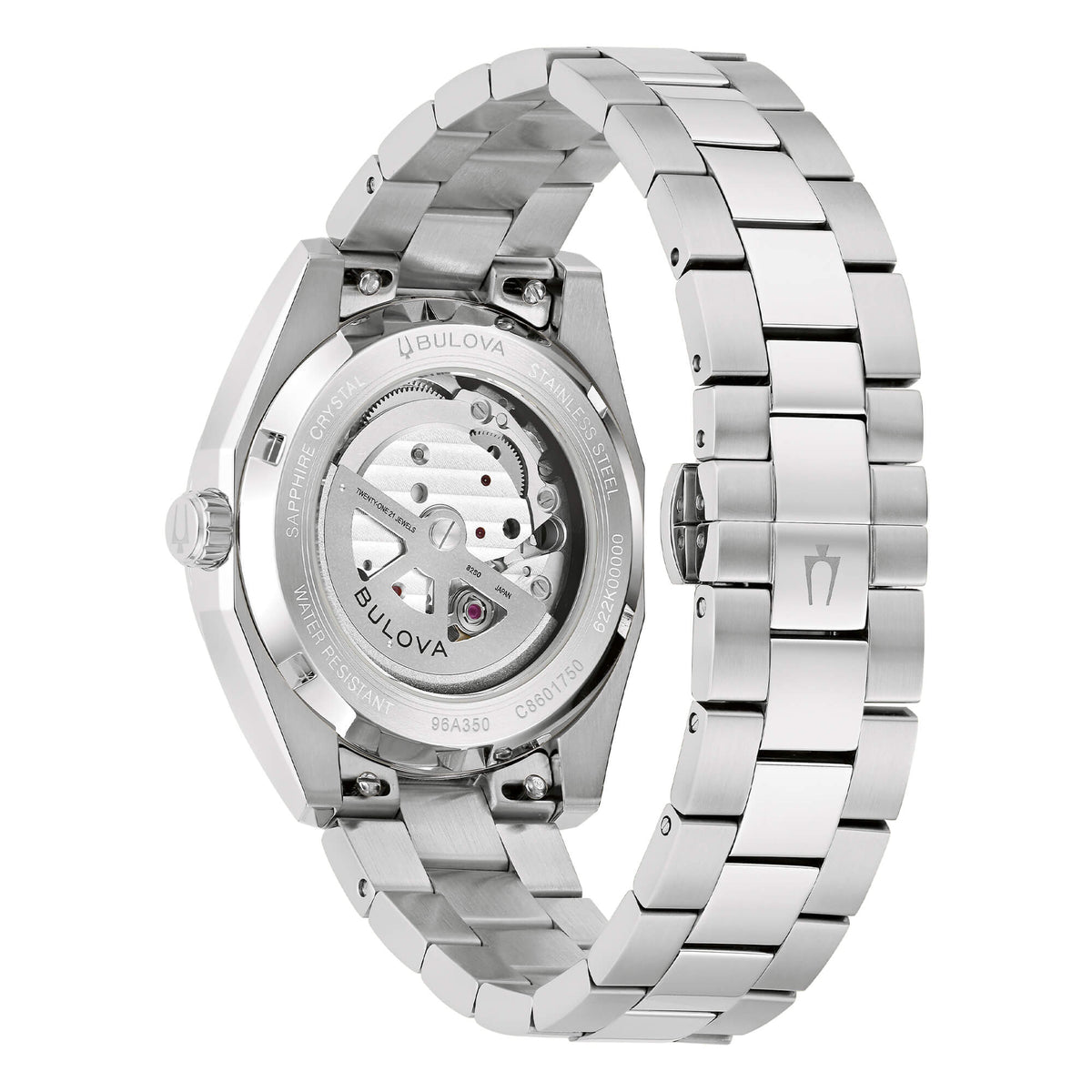 Bulova 96A350 Surveyor Automatic 39mm, vista del fondello