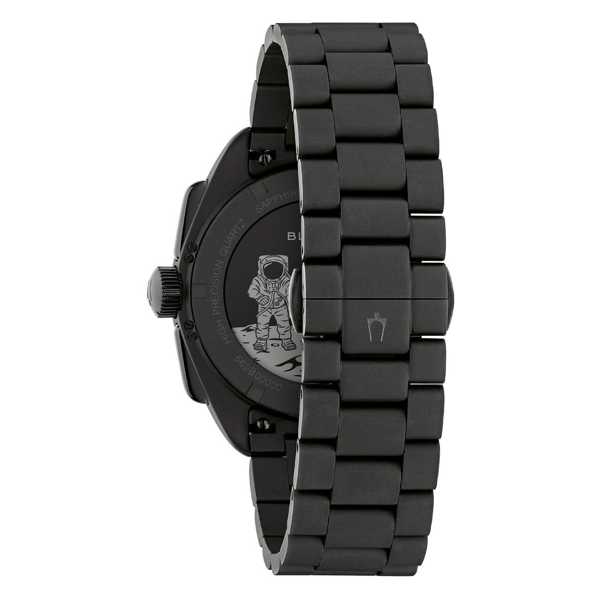 Bulova 98A335 Lunar Pilot Black Hole Limited Edition, vista del fondello