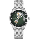 Hamilton Jazzmaster Open Heart Auto H32675160 quadrante verde fumé