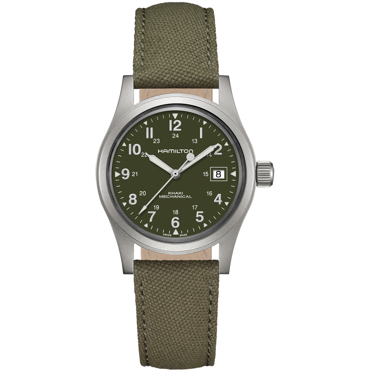 Hamilton Khaki Field Mechanical H69439363 quadrante verde