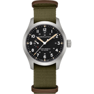 Hamilton Khaki Field Mechanical Power Reserve 40mm H69509930 quadrante nero cinturino NATO