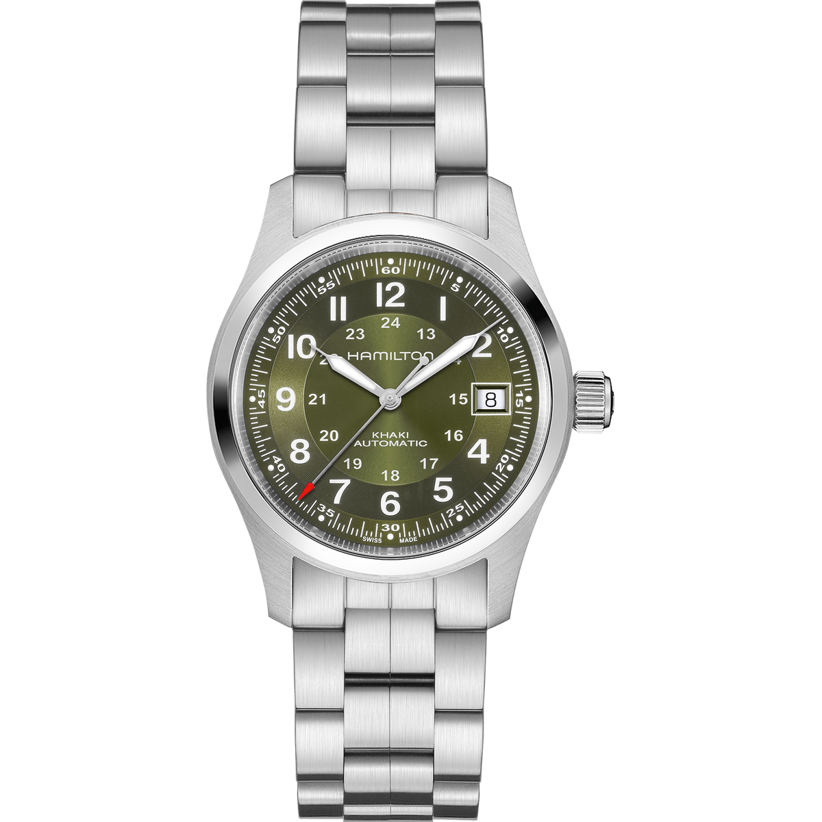 Hamilton Khaki Field Auto 38mm H70455160 quadrante verde khaki