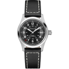 Hamilton Khaki Field Auto H70455733 quadrante nero cinturino pelle