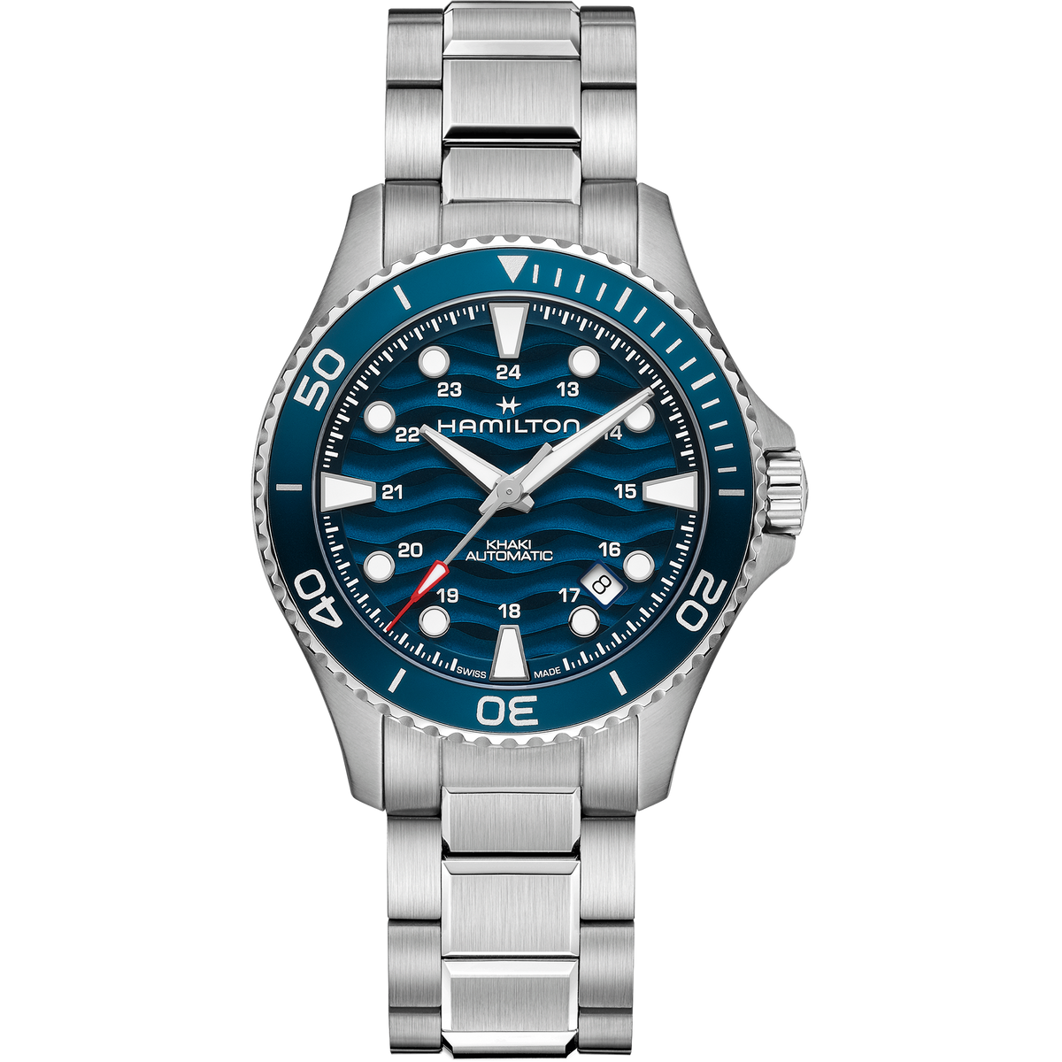Hamilton Khaki Navy Scuba Auto 40mm H82425140 quadrante blu bracciale acciaio