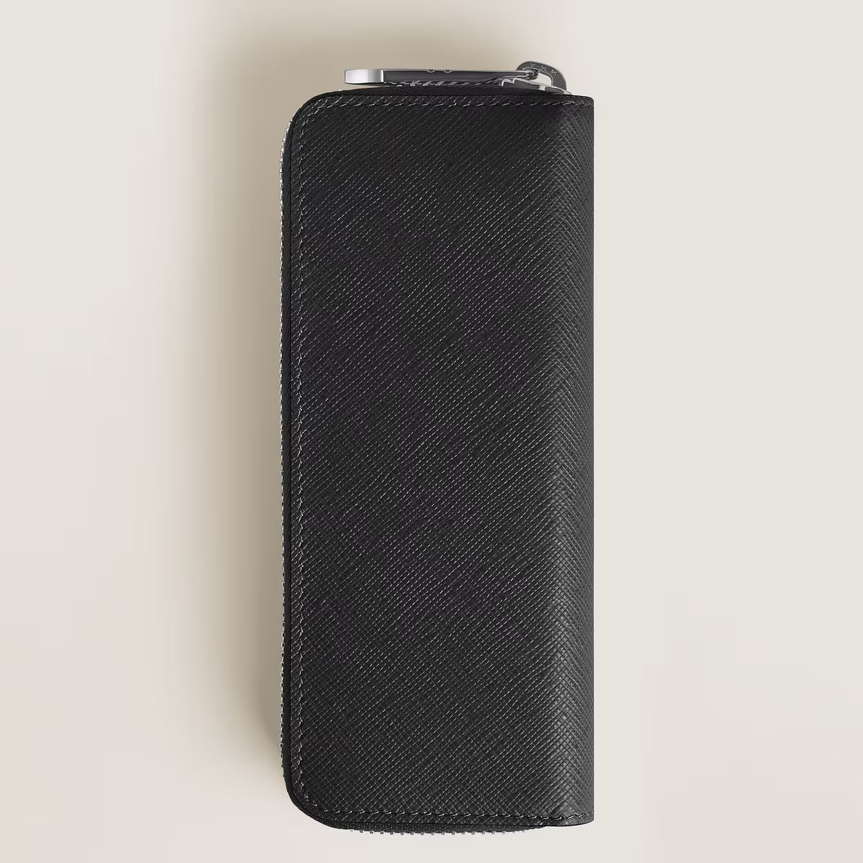 Astuccio con Cerniera per 2 Strumenti da Scrittura in Pelle Sartorial