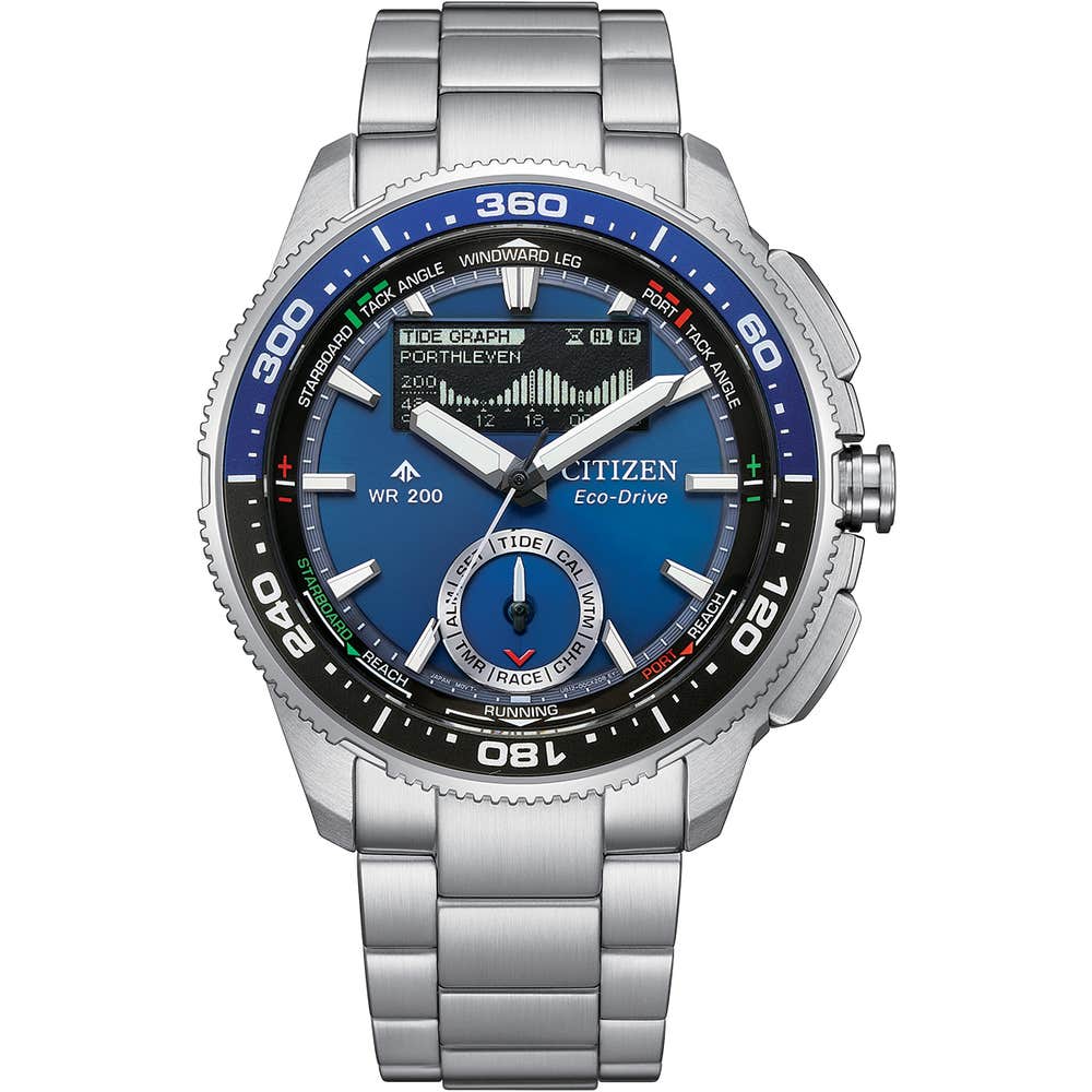 Citizen JV3006-50L Promaster Wave Tracker quadrante blu bracciale acciaio