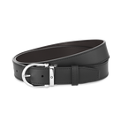 Cintura reversibile Horseshoe 35 mm in pelle nera e marrone