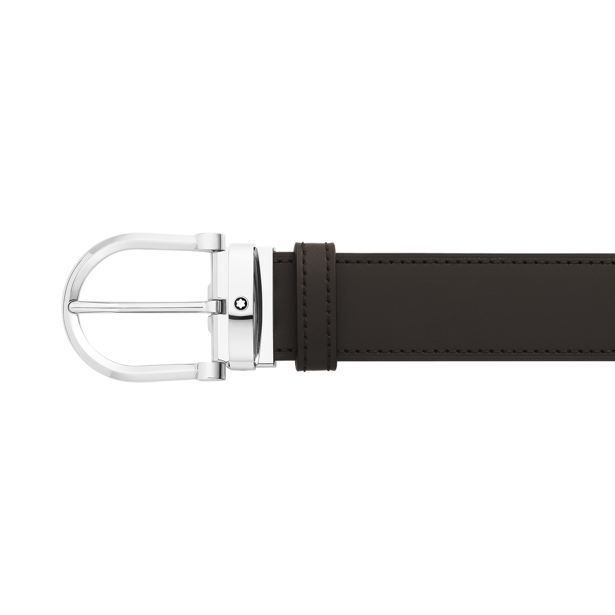 Cintura Horseshoe 35 mm lato marrone