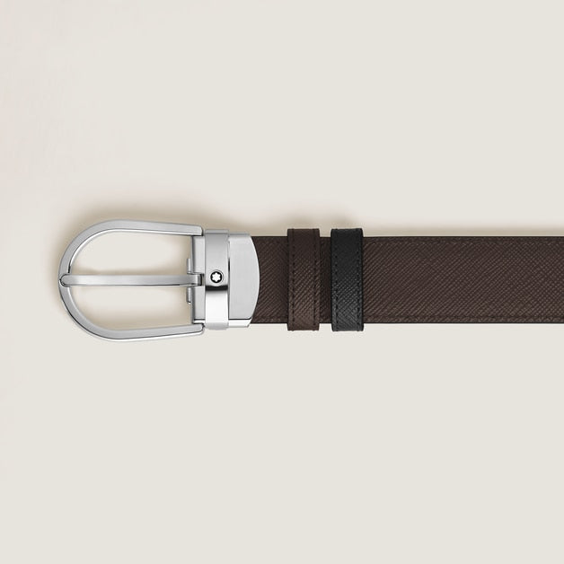 Cintura Reversibile A Ferro di Cavallo in Pelle Sartorial