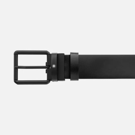 Cintura reversibile in pelle marrone/nera da 35 mm