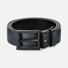 Montblanc Cintura reversibile 35 mm in pelle blu/nera