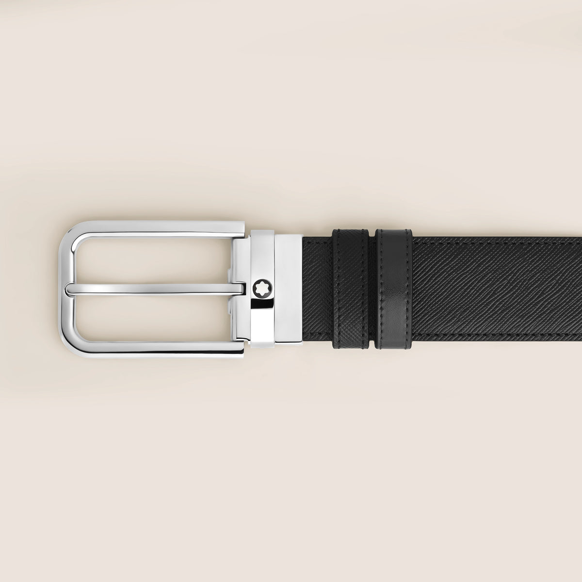 Cintura Reversibile 35 mm in Pelle Sartorial con Fibbia Rettangolare